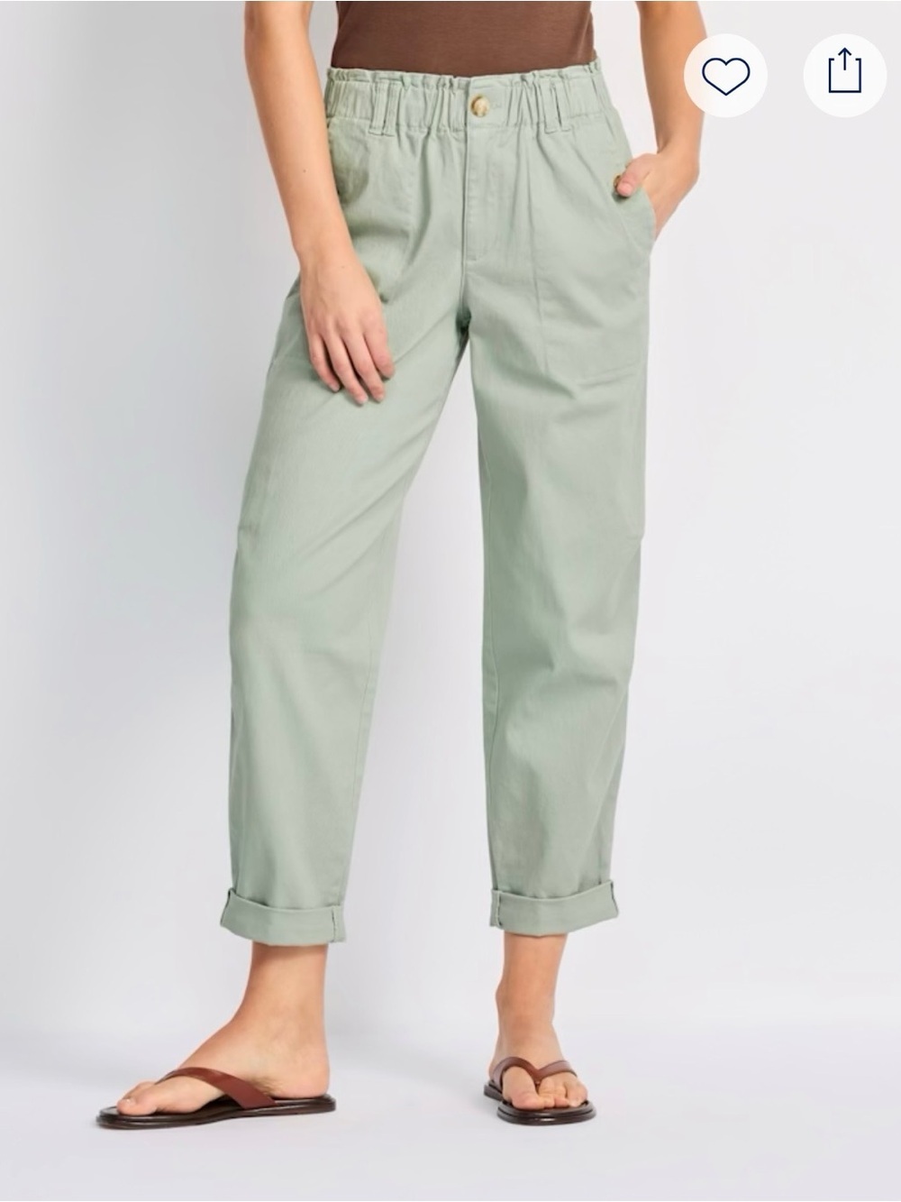 Democracy Sage Green Relaxed Chinos